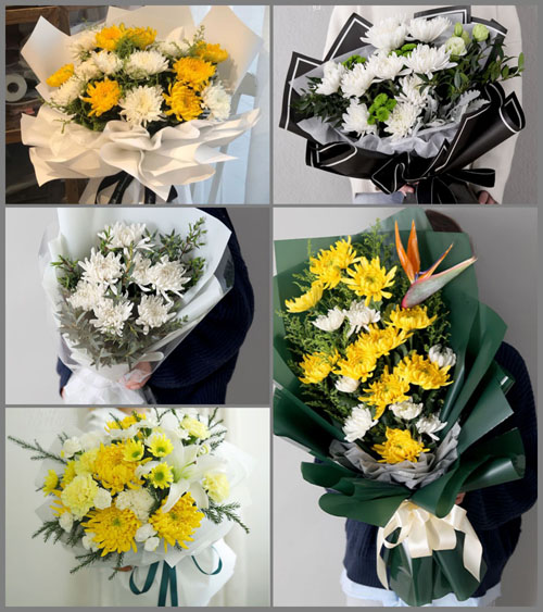山东莱芜莱城区大王庄镇姚家峪村白事花束代送